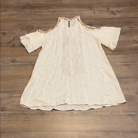 Anthropologie Floral Embroidered  Mini Dress L - Picture 7 of 7